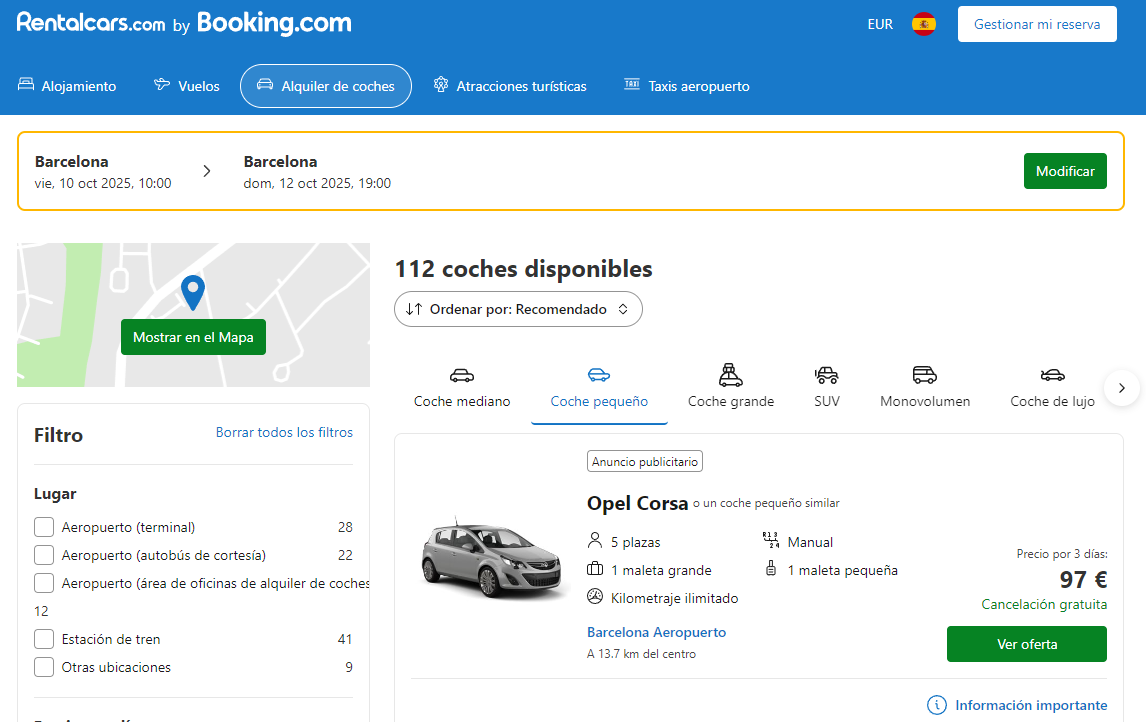 Booking.com Rentalcars
